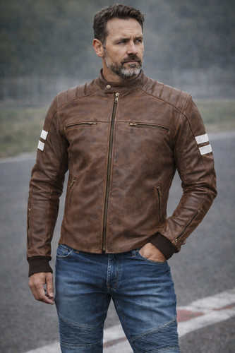 Blouson moto cuir homme biker - moto,