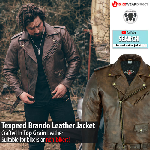Veste moto cuir - veste, en