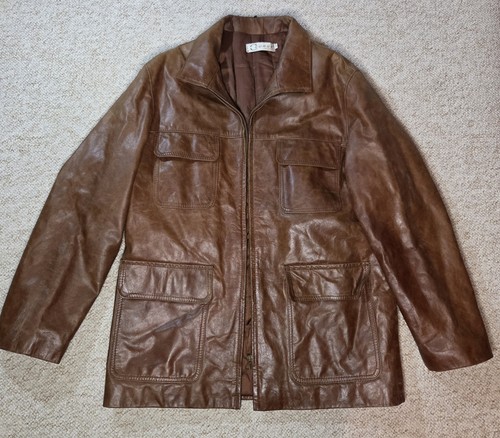 Blouson homme cuir - cuir, marron