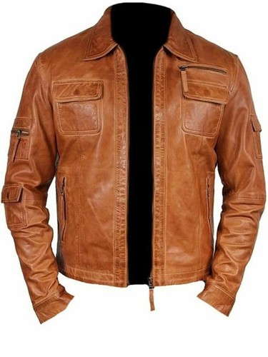 Blouson cuir véritable mouton