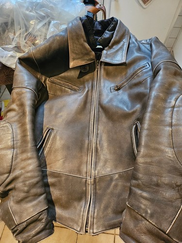 Blouson cuir moto vachette